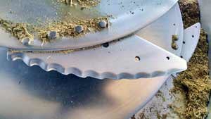 vertical mixer knives, curved mixer knife