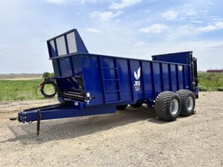 Used 2023 JBS 2248-3.0 Manure Spreader! Bulk head, bull pull, small 1000 CV PTO, light kit! Log chain single web, tandem axle, spring ride suspension!